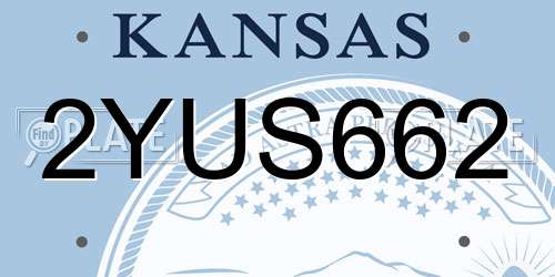 2YUS662 Kansas License Plate