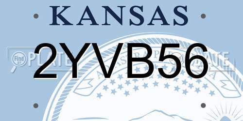 2YVB56 Kansas License Plate