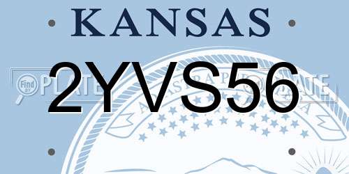 2YVS56 Kansas License Plate