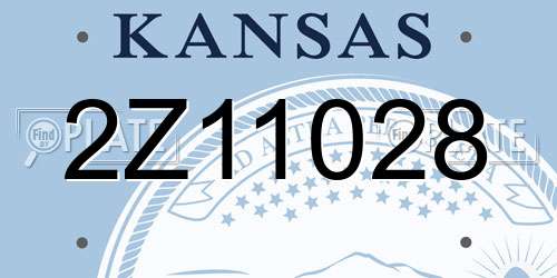 2Z11028 Kansas License Plate