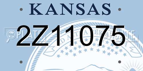 2Z11075 Kansas License Plate