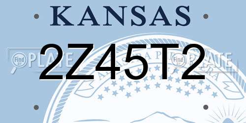 2Z45T2 Kansas License Plate