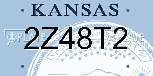 2Z48T2 Kansas License Plate