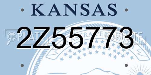 2Z55773 Kansas License Plate