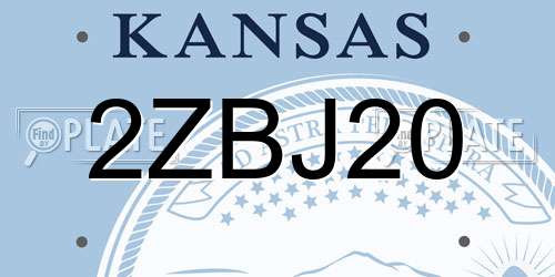 2ZBJ20 Kansas License Plate