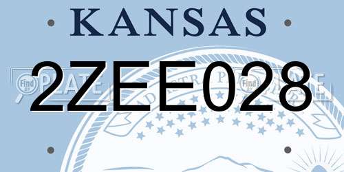 2ZEE028 Kansas License Plate