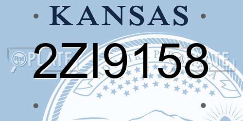 2ZI9158 Kansas License Plate