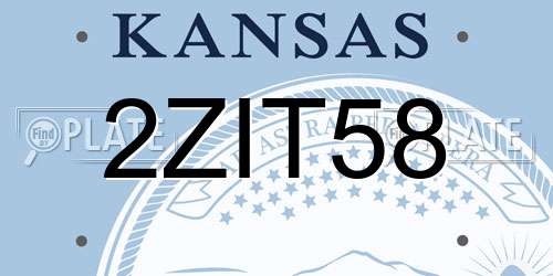 2ZIT58 Kansas License Plate