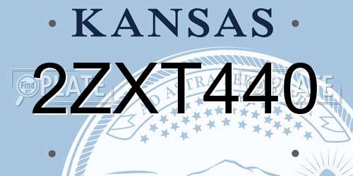 2ZXT440 Kansas License Plate