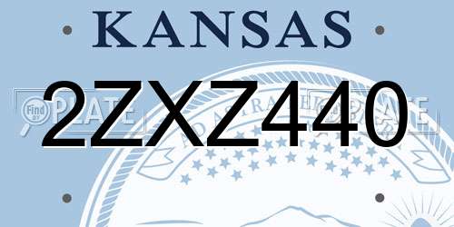 2ZXZ440 Kansas License Plate