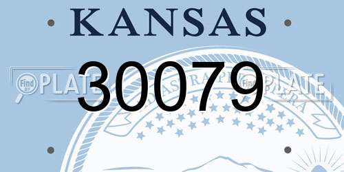30079 Kansas License Plate
