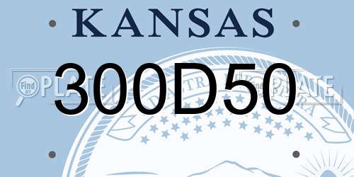 300D50 Kansas License Plate