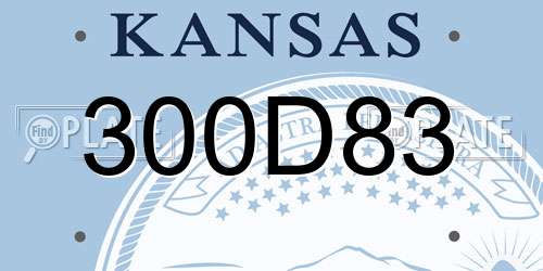 300D83 Kansas License Plate