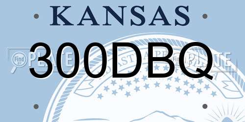 300DBQ Kansas License Plate