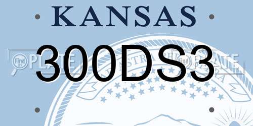 300DS3 Kansas License Plate
