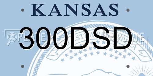 300DSD Kansas License Plate