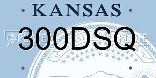 300DSQ Kansas License Plate