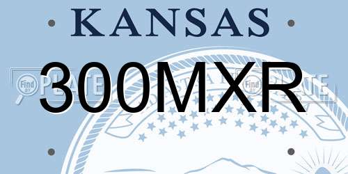 300MXR Kansas License Plate