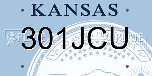 301JCU Kansas License Plate