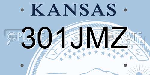 301JMZ Kansas License Plate