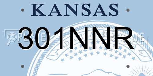 301NNR Kansas License Plate