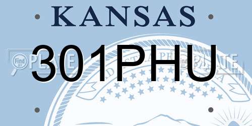 301PHU Kansas License Plate