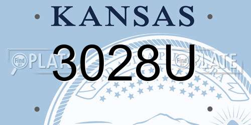 3028U Kansas License Plate