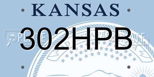 302HPB Kansas License Plate