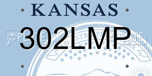 302LMP Kansas License Plate
