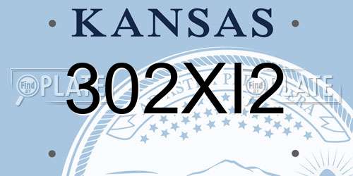 302XI2 Kansas License Plate