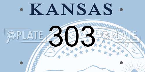 303 Kansas License Plate