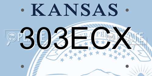 303ECX Kansas License Plate