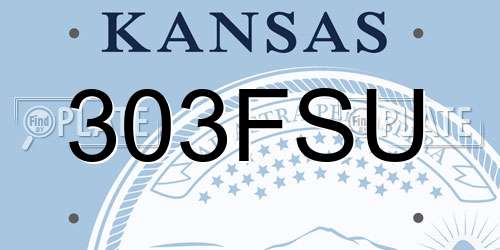 303FSU Kansas License Plate