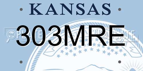303MRE Kansas License Plate