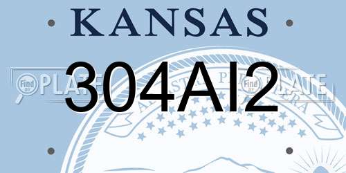 304AI2 Kansas License Plate