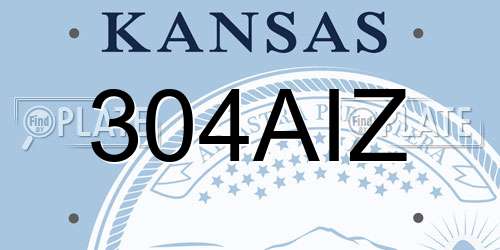 304AIZ Kansas License Plate
