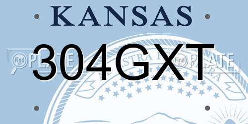 304GXT Kansas License Plate