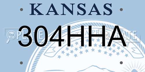 304HHA Kansas License Plate