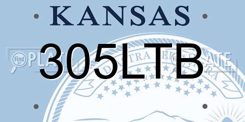 305LTB Kansas License Plate