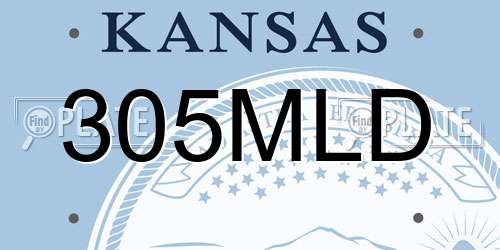 305MLD Kansas License Plate