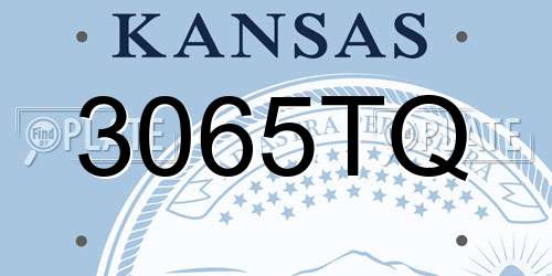 3065TQ Kansas License Plate