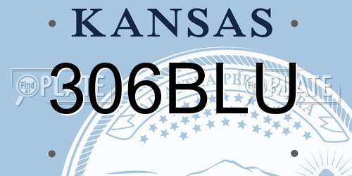 306BLU Kansas License Plate