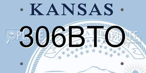 306BTO Kansas License Plate