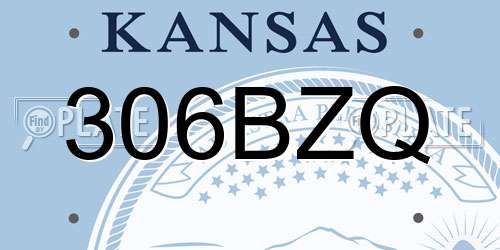 306BZQ Kansas License Plate