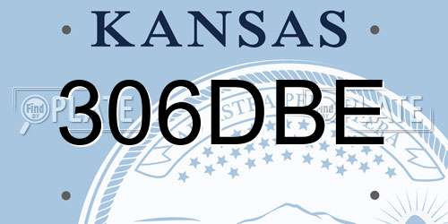 306DBE Kansas License Plate