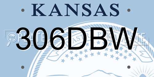 306DBW Kansas License Plate