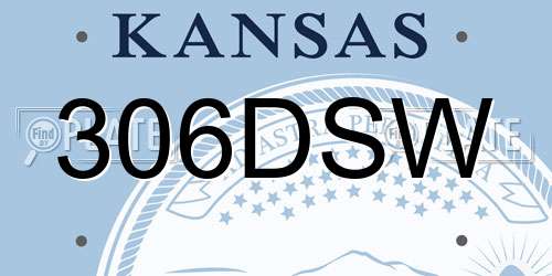 306DSW Kansas License Plate