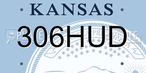 306HUD Kansas License Plate