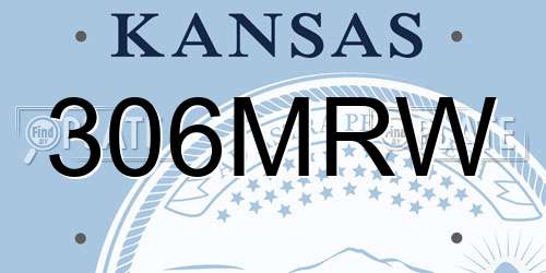 306MRW Kansas License Plate