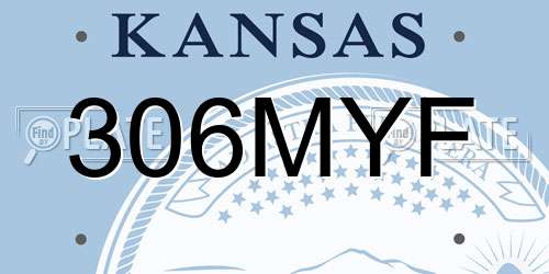 306MYF Kansas License Plate
